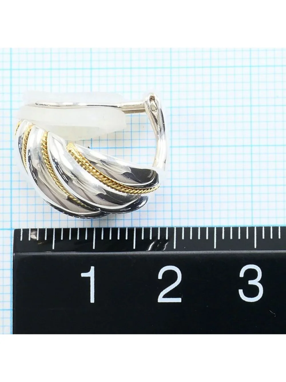 Tiffany & Co Twist 18k Yellow Gold 925 Sterling Silver Earrings Clip